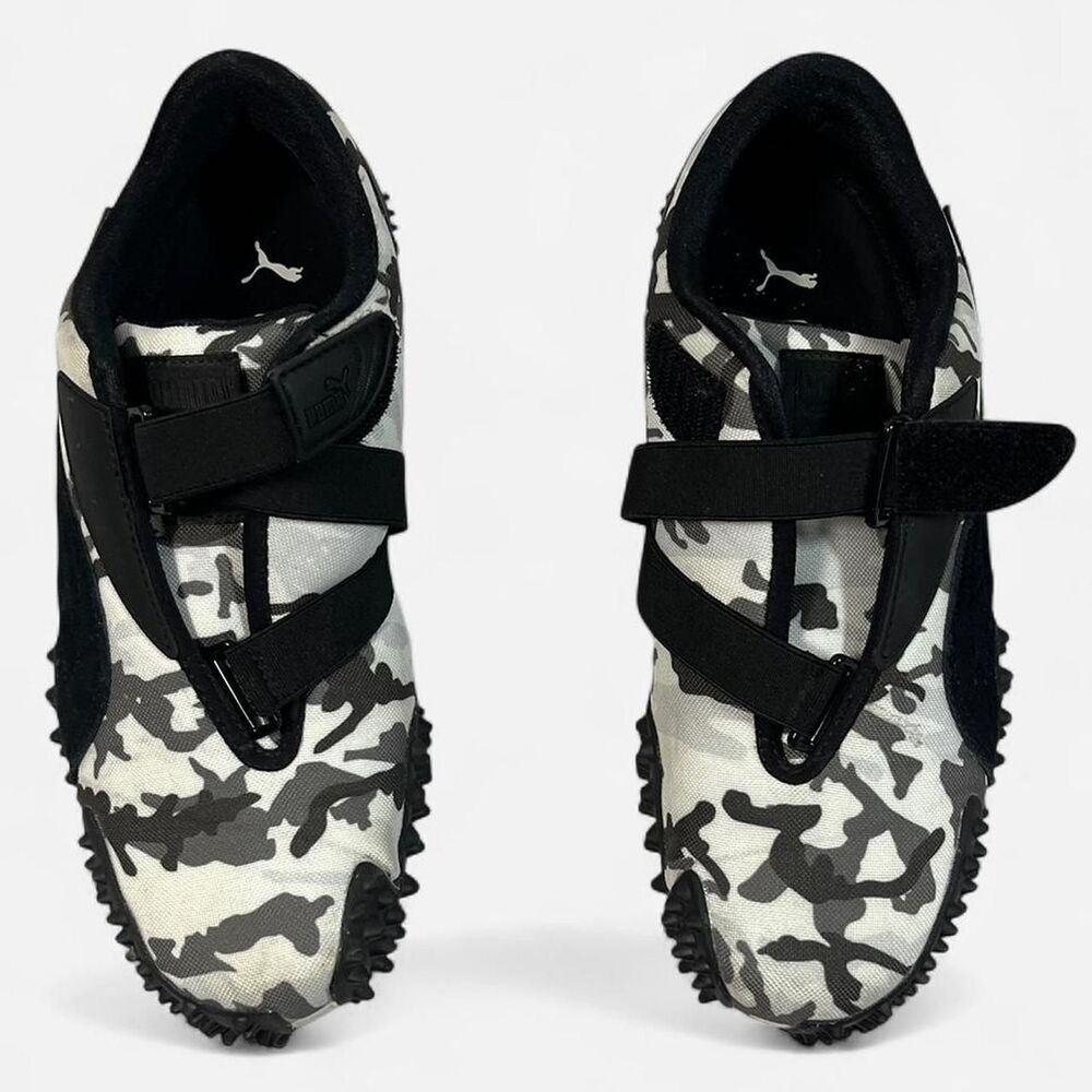 Black and white Puma mostro camo trainers - Picture 2 of 8